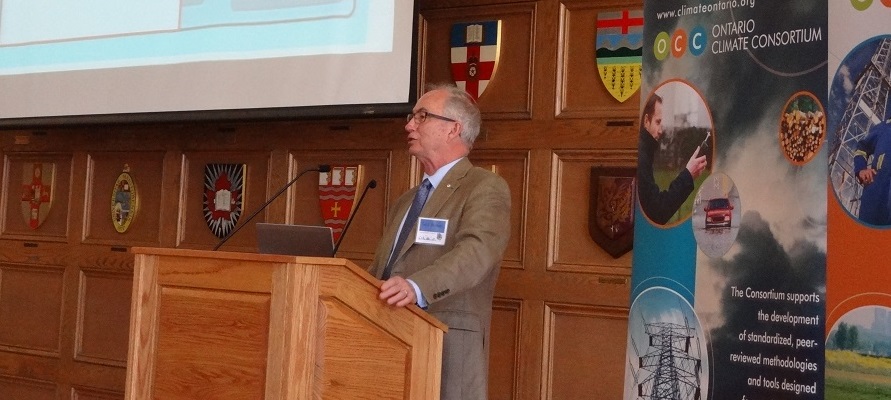 Professor Gordon McBean University of Western Ontario addresses 2014 OCC climate change symposium