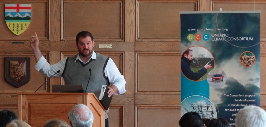 Kevin Grandia of Spake Media House addresses the 2014 OCC climate change research symposium