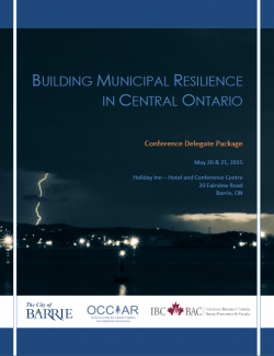 2015_05_25_Building Municipal Resilience in Ontario