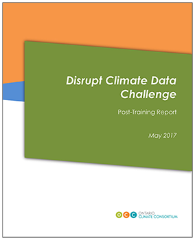 cover of OCC Disrupt Climate Data Challenge report